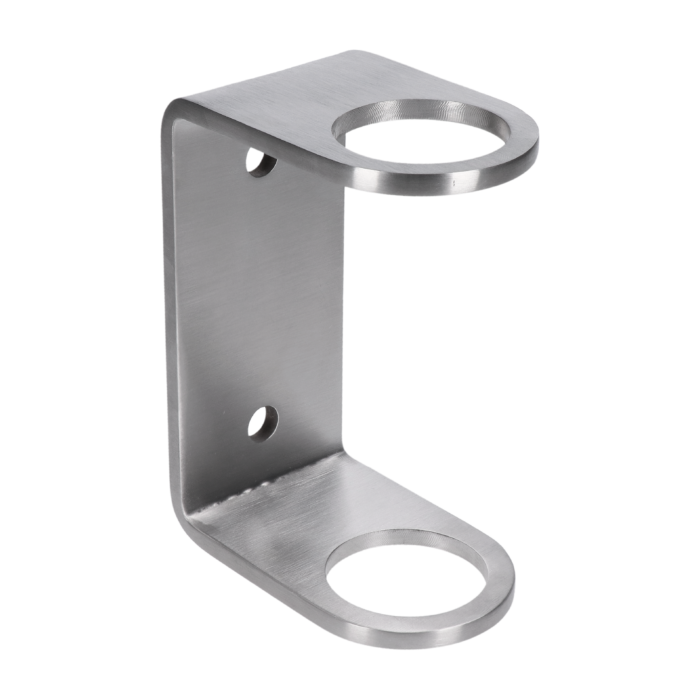 úchyt na bočné kotvenie stĺpu ø 42.4mm, (kotviaca platňa 130x60x6mm), brúsená nerez K320 /AISI304