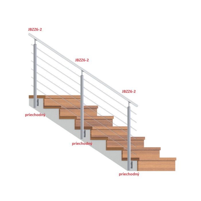 Nerezový sloup, boční kotvení, 6 řadový M6, vnitřní, vrch nastavitelný - Image 4