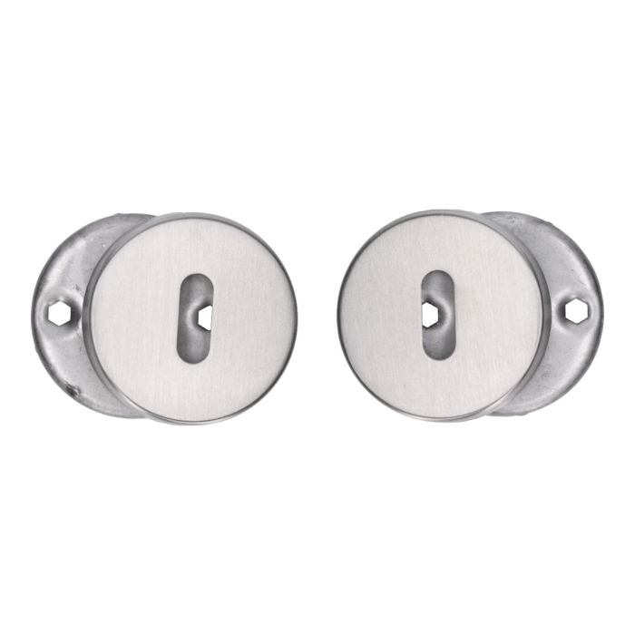 Okrúhla rozeta na dózický zámok (ø 52mm), bal.: 1 pár, brúsená nerez K320 /AISI304