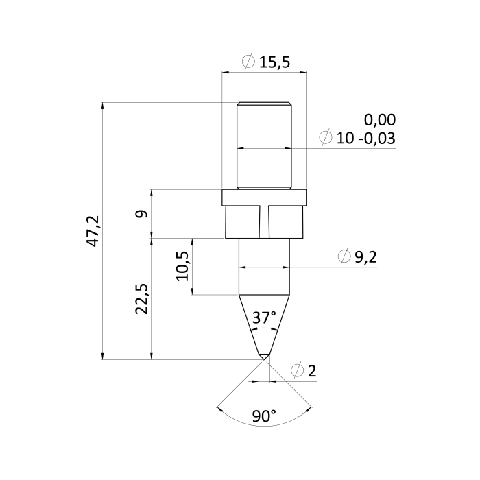 Kovdrill vrták pre termálne vŕtanie na nerez M10x1.5 (9.2mm) - Image 2