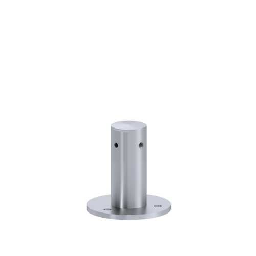 Příruba na fasádní lankovou stěnu, odsazení 100mm, průchozí, pro lanko max. ø6mm, se závitem M8, broušená nerez K320/AISI 304