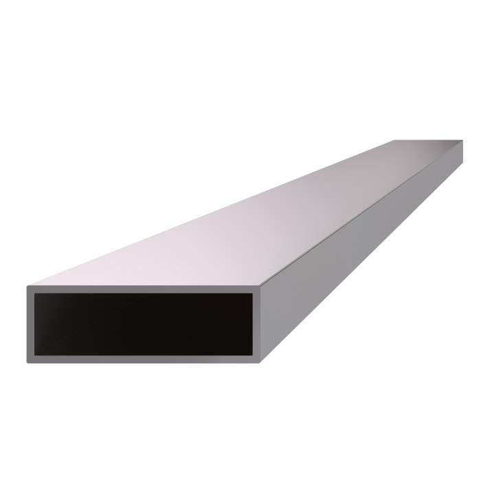 Profil uzatvorený 60x20x2mm, cena za 1ks (4m), brúsená nerez K320 /AISI304