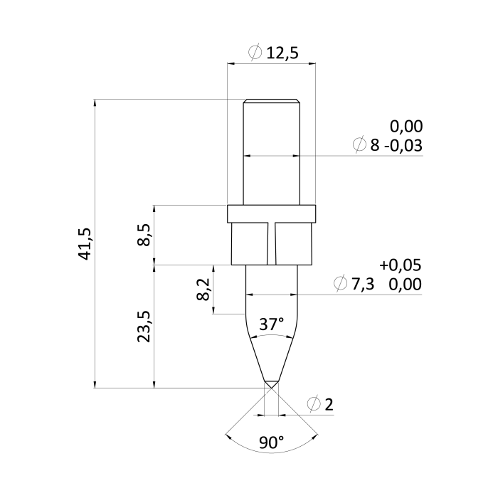 Kovdrill vrták pre termálne vŕtanie na konštrukčnú oceľ M8x1.25 (7.3mm) - Image 2