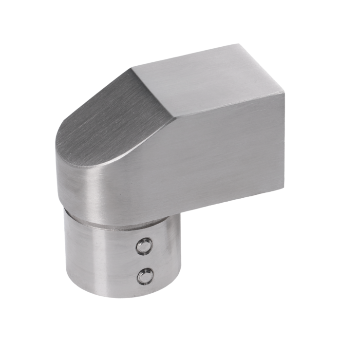 Ukotvenie na francúzsky balkón (pravé), pre trubku ø 42,4mm, brúsená nerez K320/ AISI304 - Image 3
