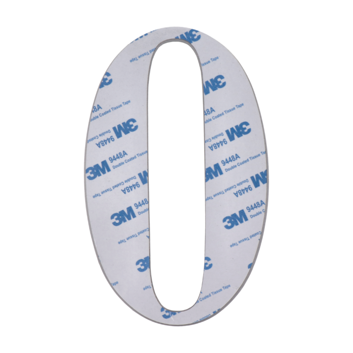 Číslo domové 0, (156x1.5mm), s 3M páskou, brúsená nerez K320 / AISI 304 - Image 2