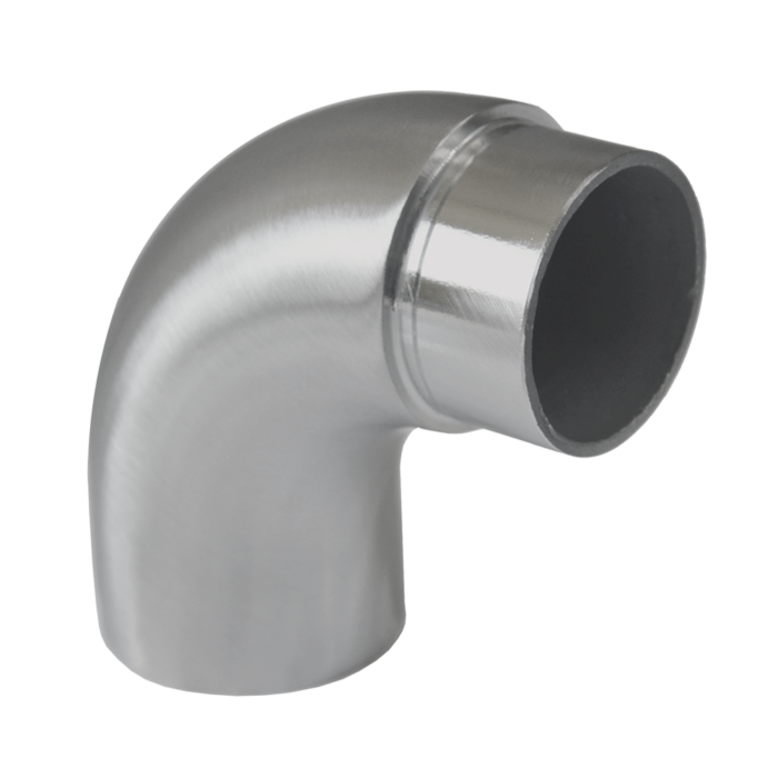 Spojka oblouková 90° na trubku ø 42,4 mm, broušená nerez K320 /AISI304
