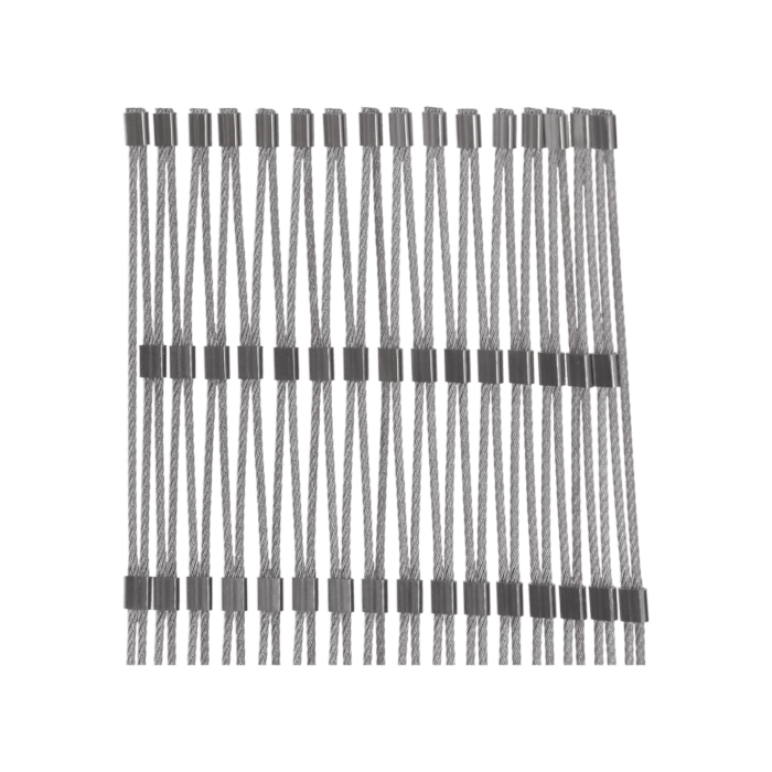 Nerezová lanková síť, 0,8 m x 5m (šxd), oko 50x50 mm, tloušťka lanka 2 mm, AISI316, síť neni ukončena oky pro provlečení lanka - Obrázek 3