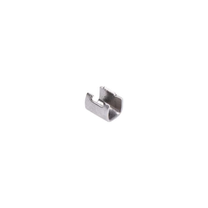 Nerezové lisovací pouzdro pro dvě 1.5mm lanka - otevřeno. K320/AISI 316.