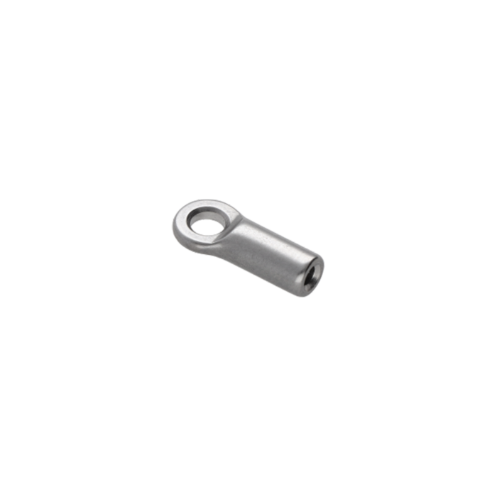 Nerezová lisovací spojka s otvorem pro jedno 2.0mm lanko, K320 /AISI 316