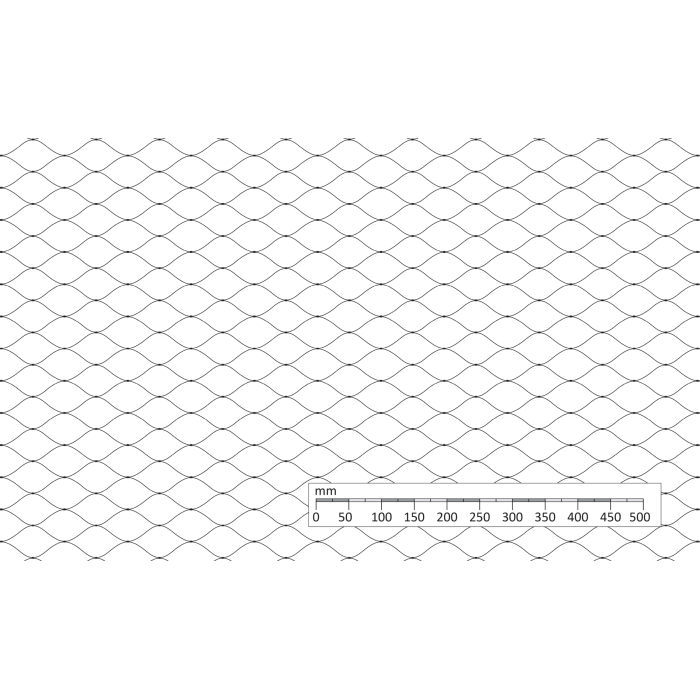 Lanková síť, 0.8mx10m, oko 60x104mm, t-2mm, černá AISI316 (Snížená kvalita povrchové úpravy) - Image 4