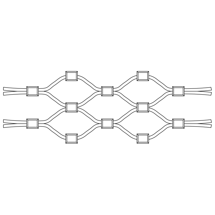 Lanková síť, 0.8mx10m, oko 60x104mm, t-2mm, černá AISI316 (Snížená kvalita povrchové úpravy) - Image 5