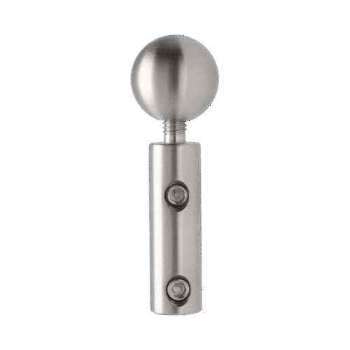 Úchyt pro nerezové lanko ø4 mm (61 mm / ø12 / 20 mm), broušená nerez K320 / AISI304