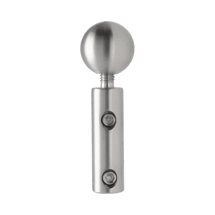 Úchyt pro nerezové lanko ø4 mm (61 mm / ø12 / 20 mm), broušená nerez K320 / AISI304