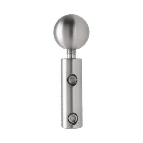 Úchyt pro nerezové lanko ø4 mm (61 mm / ø12 / 20 mm), broušená nerez K320 / AISI304