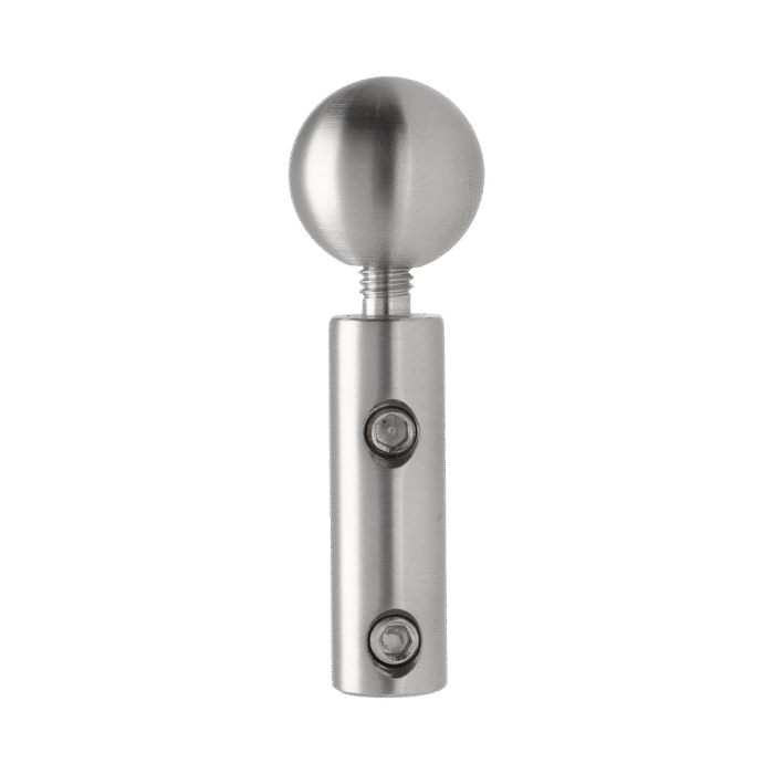 Úchyt pro nerezové lanko ø4 mm (61 mm / ø12 / 20 mm), broušená nerez K320 / AISI304