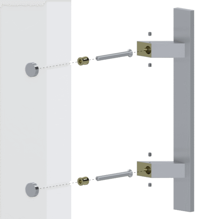 Madlo 45°, L = 600 mm, broušená AISI304 - Obrázek 5