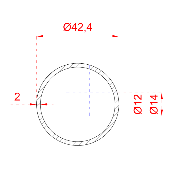 Nerezový sloup, boční kotvení rohové, 4děrový, rohový: 90° - Obrázek 4